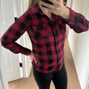 Eddie Bauer flannel shirt - red and black